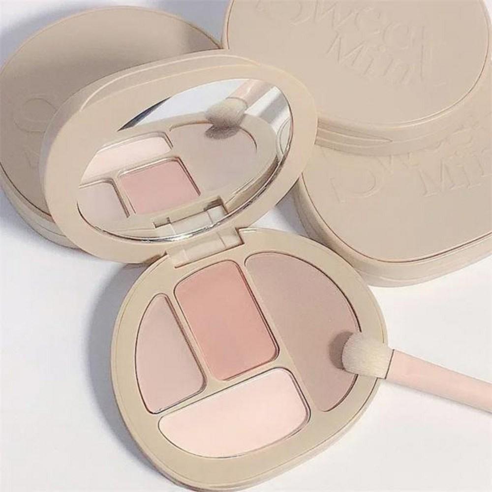 Aegyo Sal Pencil Matte Contour Palette Long-lasting Shading Highlighter Blush Powder Waterproof Sweatproof Beauty Face Press 4 Colors