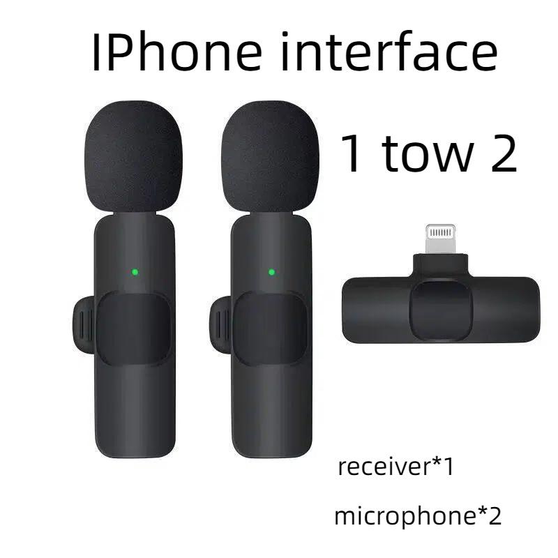 New Wireless Lavalier Microphone K9 Portable Audio Video Recording Mini Mic for iPhone Android Live Broadcast Gaming Phone Mic