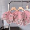 Embroidery Flower Collar Elegant Detachable Fake Collar Shawl Vintage Horseface Skirt Collar Costume Dress Up Accessory