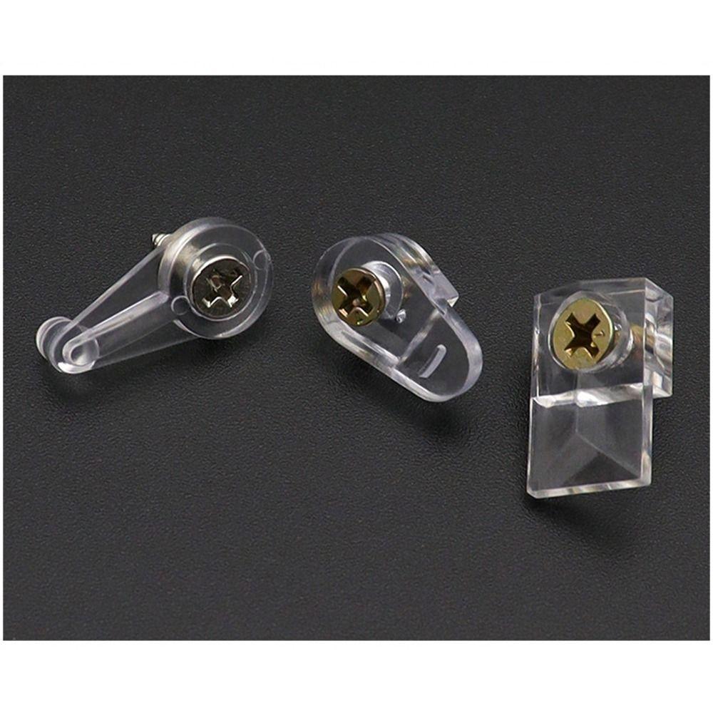 100Pcs with Screws Glass Fixing Clip Kit Plastic Mirror Holder Clip  for Fixing Glass