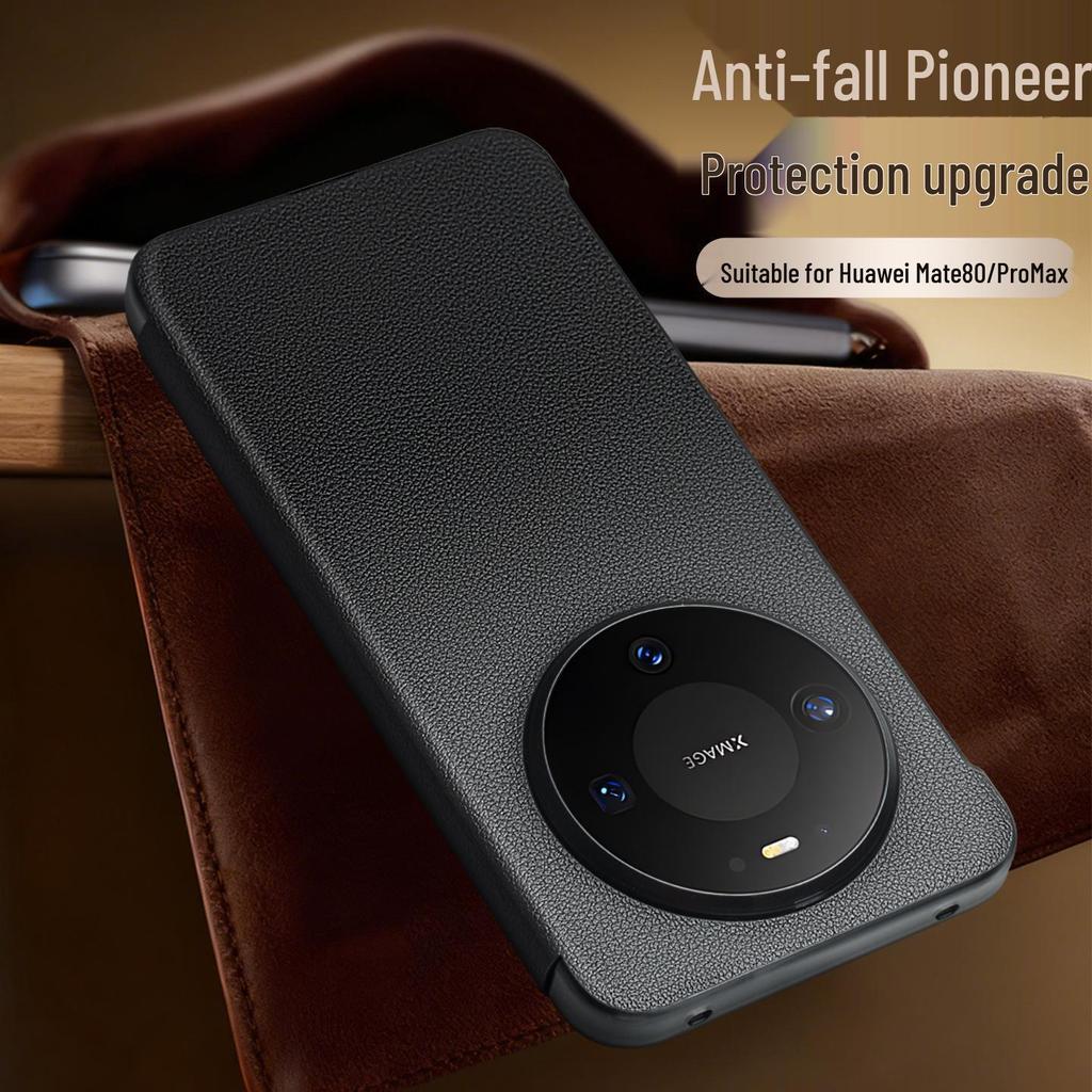 Huawei Mate 80 Pro Max Magnetic Leather Flip Case with Smart Sleep RS Protection