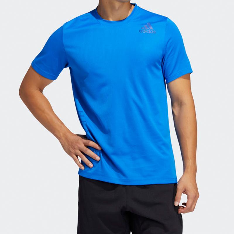 Adidas Soccer Training Sport Round Neck Short Sleeve T-Shirt Men Tops Glory-Blue FM2104