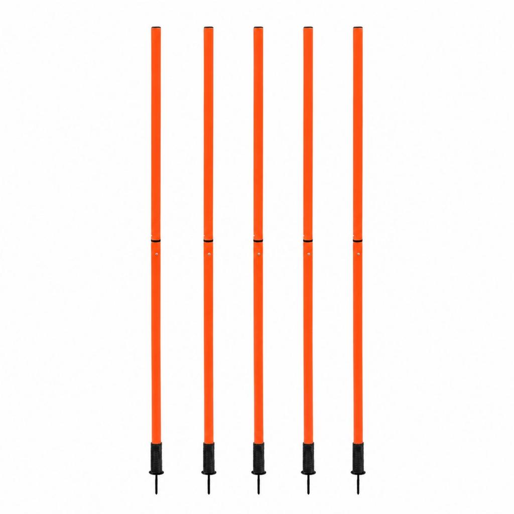 5 Pieces PVC Training Marker Pole Sturdy for Obstacle Courses, Sports Teams