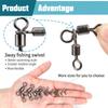 Crossline Swivels Fishing Swivel Rolling Fishing Connector Fishingline Connector Triangle Joint