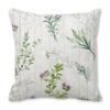 Green plants and flowers pattern series Digital printing short plush pillow covers for car sofa office cushion cover home goods