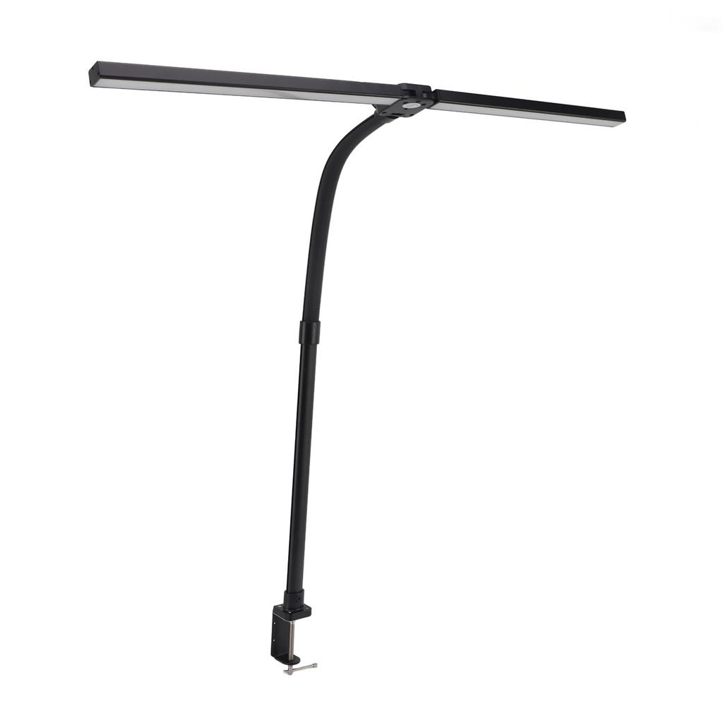 Double Head LED Desk Lamp for Home Office 24W Stepless Dimming Ultra Bright Gooseneck Desk Lamp for