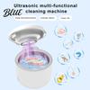 Limpiador Ultrasónico Compacto Retenedor 45KHz 180ML Portátil Dentadura Postiza Brackets Protector Bucal Protectores Bucales Herramienta Alineador UV Hogar Máquina de Limpieza de Dientes Falsos