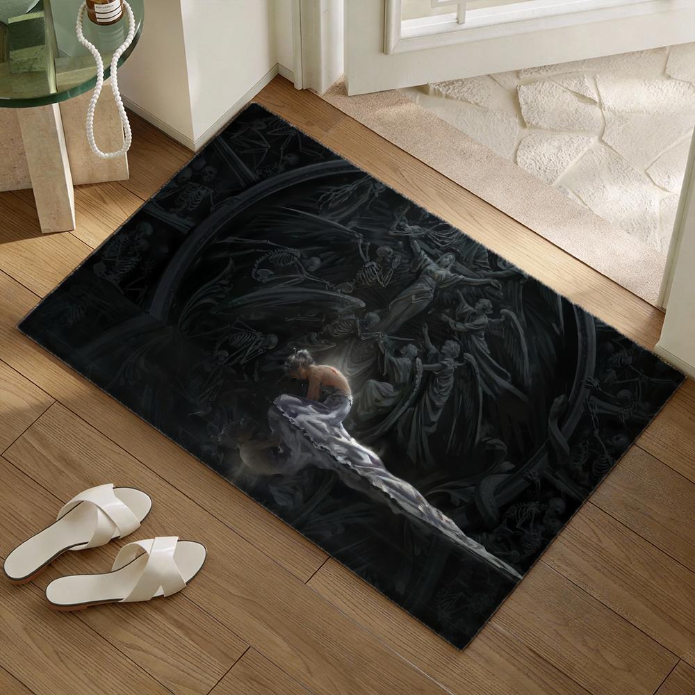 Sexy Girl Game Ghost Blade Anime Floor Mat Soft Flannel Non-Slip Door Mat - Thickened Rug for Living Room Home Decor