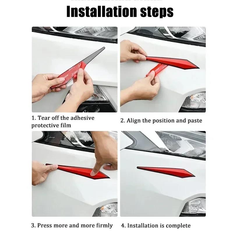 Car 4pcs Antis-scratch Protective Sticker Body Bumper Anti-collision Protection Door Rearview Mirror Edge Guard Rubber Strip Interior Mirrors 6