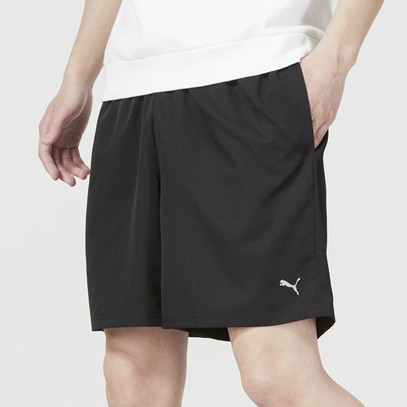Puma Solid Color Loose Fit Five-Point Shorts Men Shorts Black 520772-01