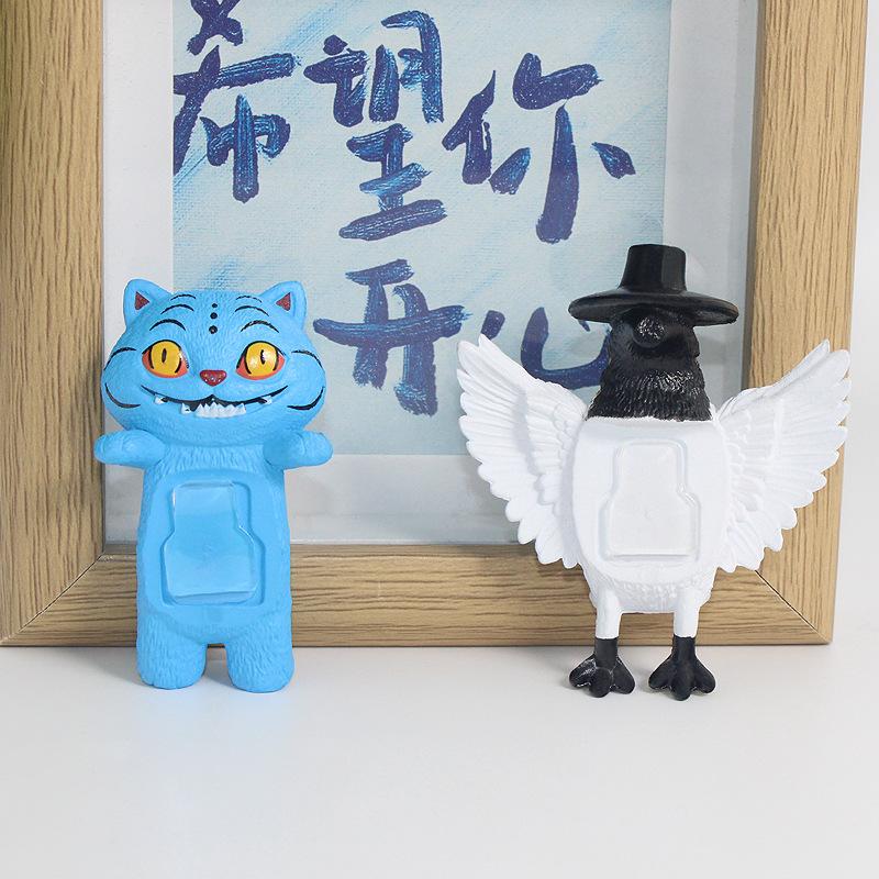 Blind Box Action Figure, Cute Desktop Display Model Toys Gifts for FansK-POP Demon Hunters Lie Down Angel Phone Sticker Decor,