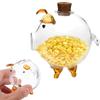 Handmade Piggy Money Bank Multi-purpose Glass Money Jar Golden Beans Container  Children