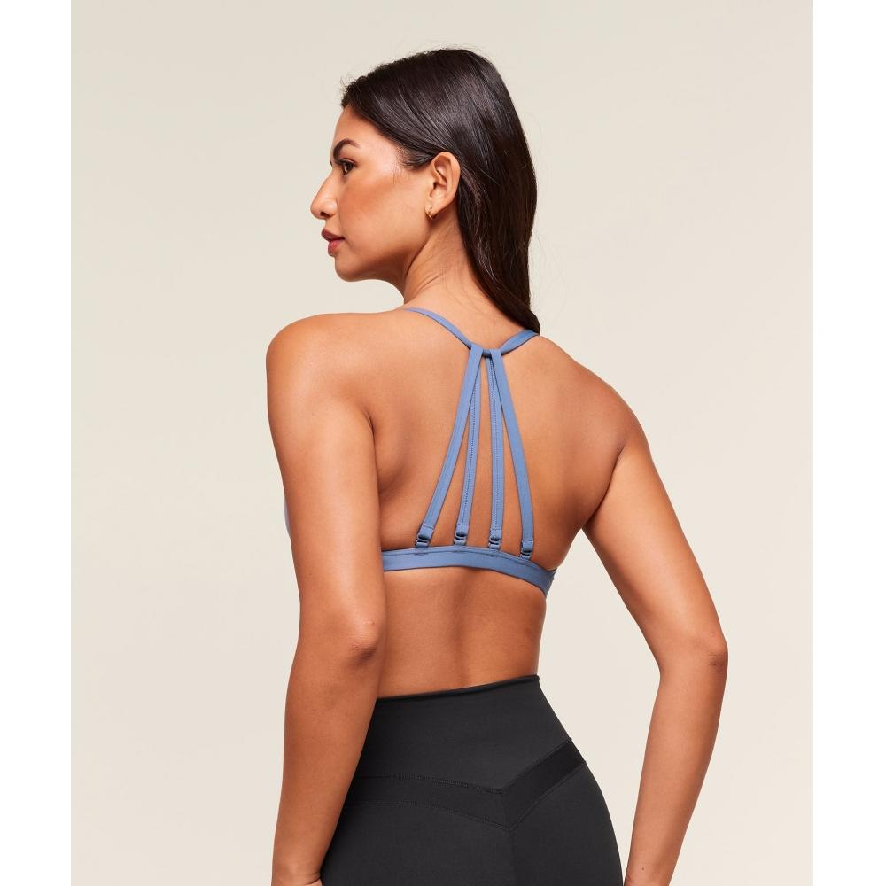 Gymshark Minimal Sports Bra Worn Blue B3a2j Udr1