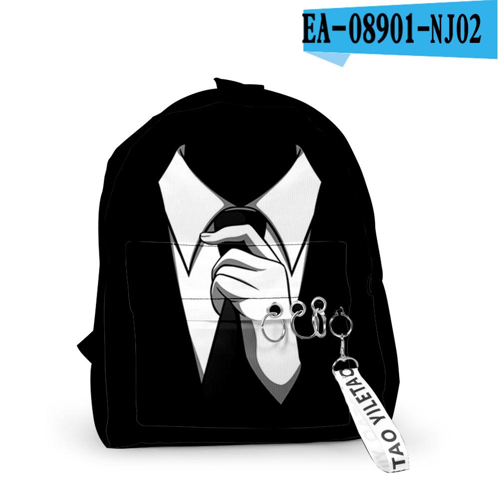 Cartoon Youthful Game Hitman School Bags Notebook Backpacks Boys/Girls 3D Print Oxford Waterproof Key Chain Small Travel Bags