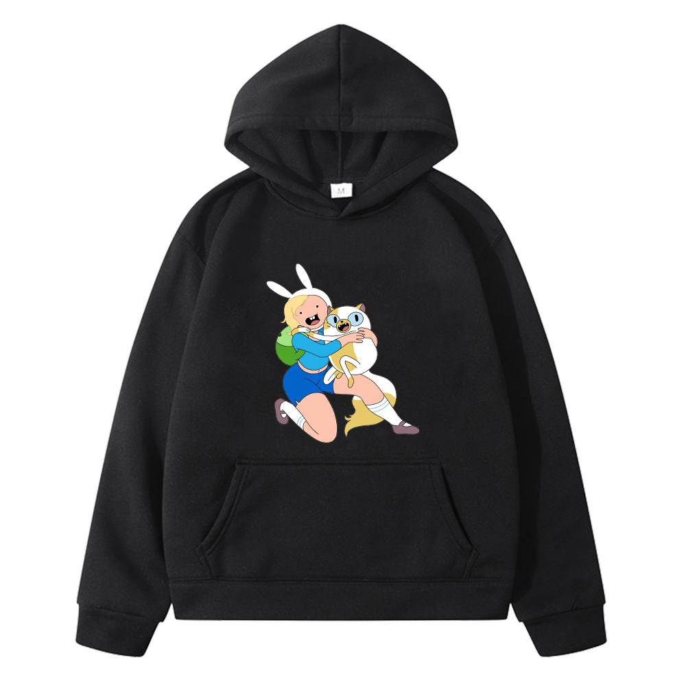 adventure time print Kawaii hoodies Fleece sweatshirt Autumn pullover boys jacket anime hoodie y2k sudadera kids clothes girls
