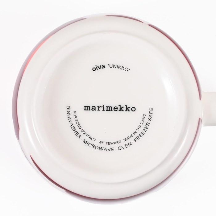 Marimekko Unikko Mug 400ml (White X Burgundy X Red) 075647