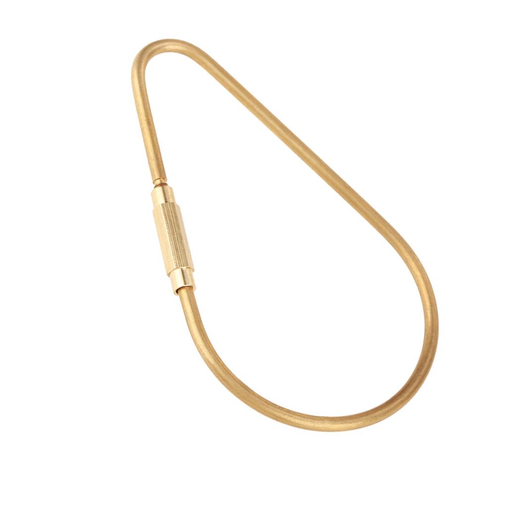 Brass Screw Lock Carabiner Clip Hook Keychain Key Ring DIY Gift (Drop)
