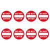Pack Of 8 No Entry Sign Decal Do Not Enter Adhesive Sticker Warning Label for Homes, Business Store, Shop, Cafes
