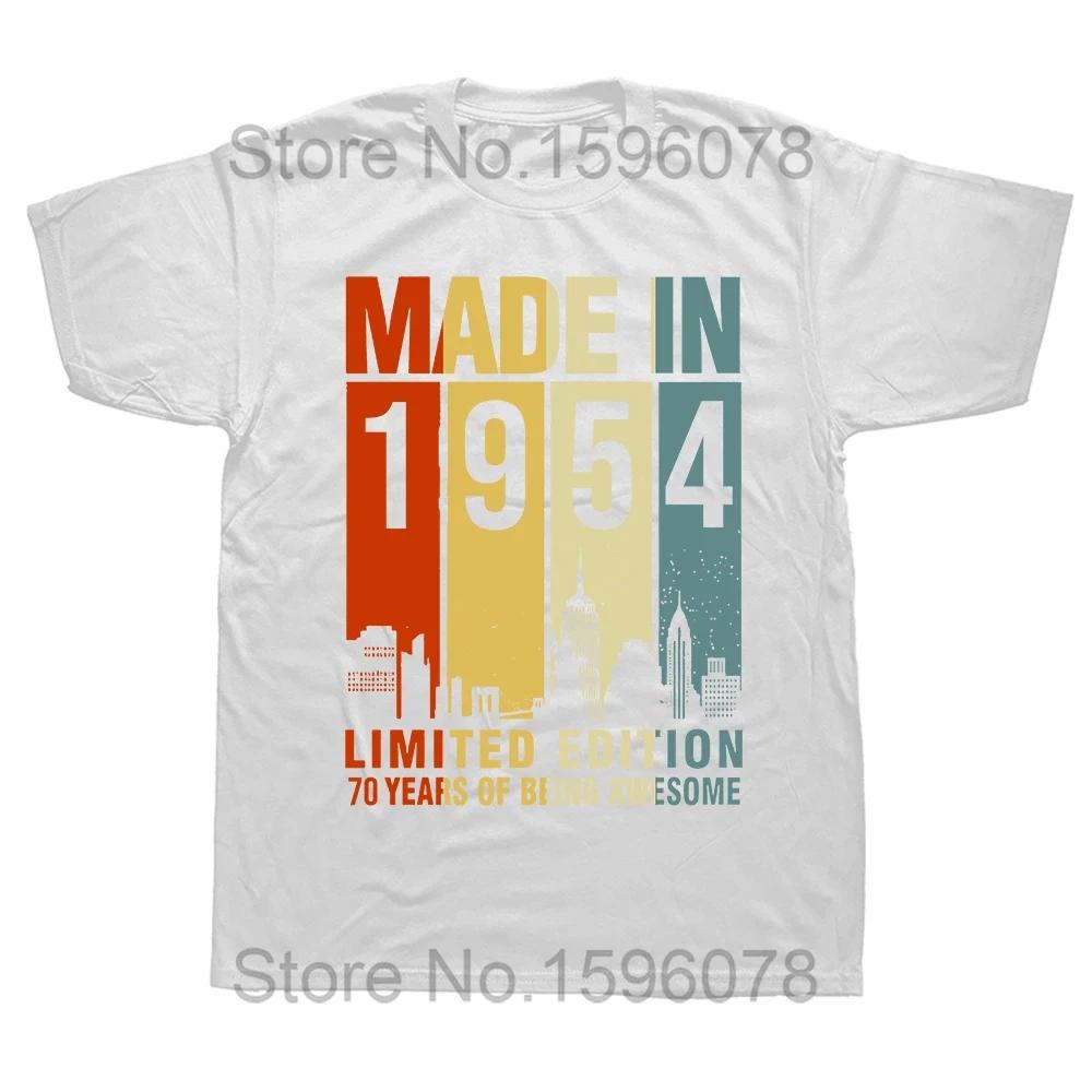 70 Year Old Gifts Vintage 1954 Limited Edition 70th Birthday Tee Tops Round Neck Short-Sleeve Fashion Tshirt Clothing T-shirts