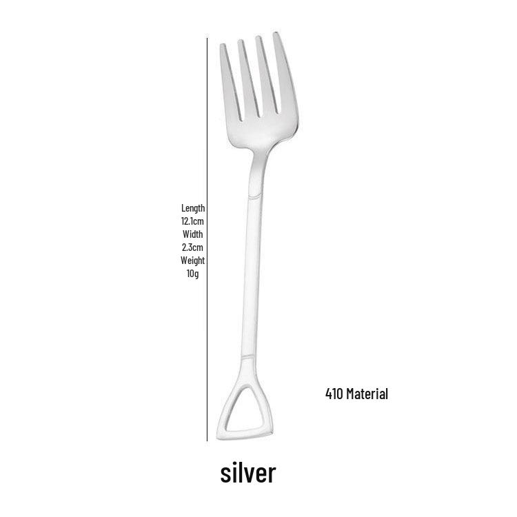 304 Stainless Steel Shovel and Rake Dessert Spoon Set for Kids