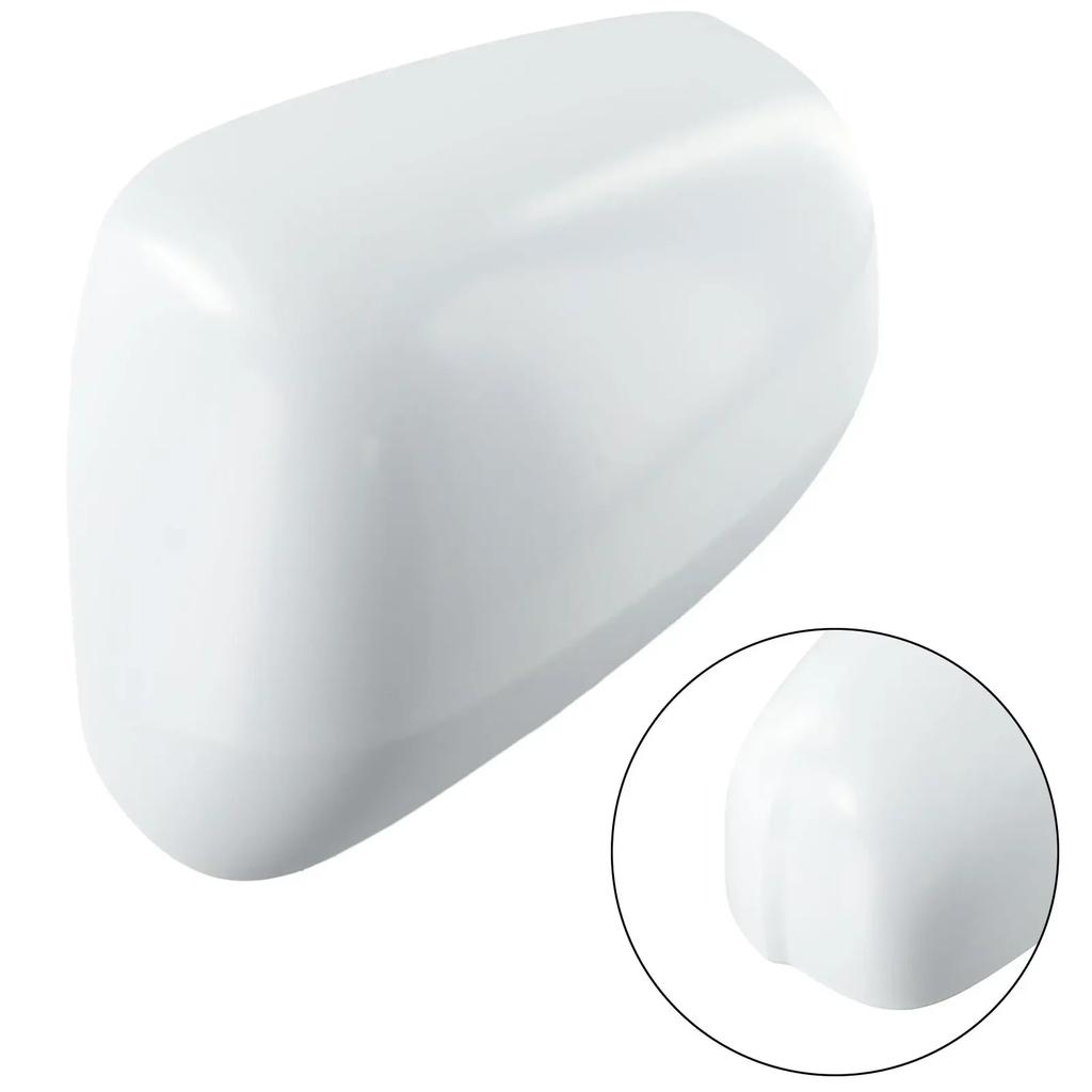 Left Rear View Mirror Cover For  Fit For Jazz 2009-2013 Auto Exterior Side Mirror Cap ABS Plastic White Glass
