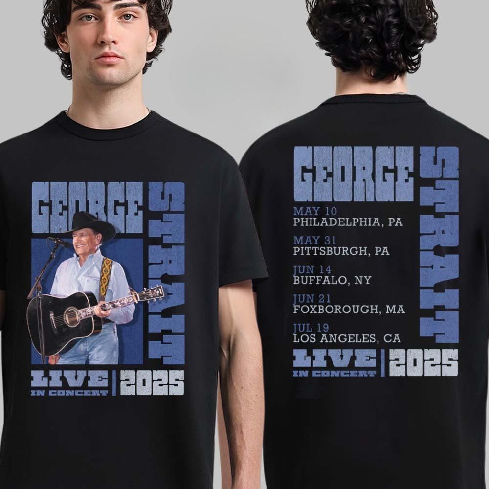 Rare George Strait with Chris Stapleton and Little Big Town Show in Inglewood CA 2025 At SoFi Stadium on July 19 2025 Unisex Tee