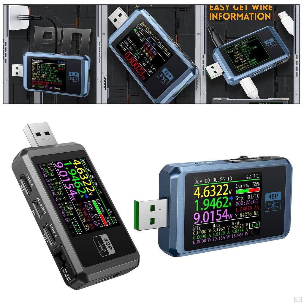 USB Multimeter Real Time Voltage Current Curve Tester
