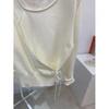 C S In The Room baSiC Wrap StrIng SleeveleSS Long Sleeve Knit 4Color