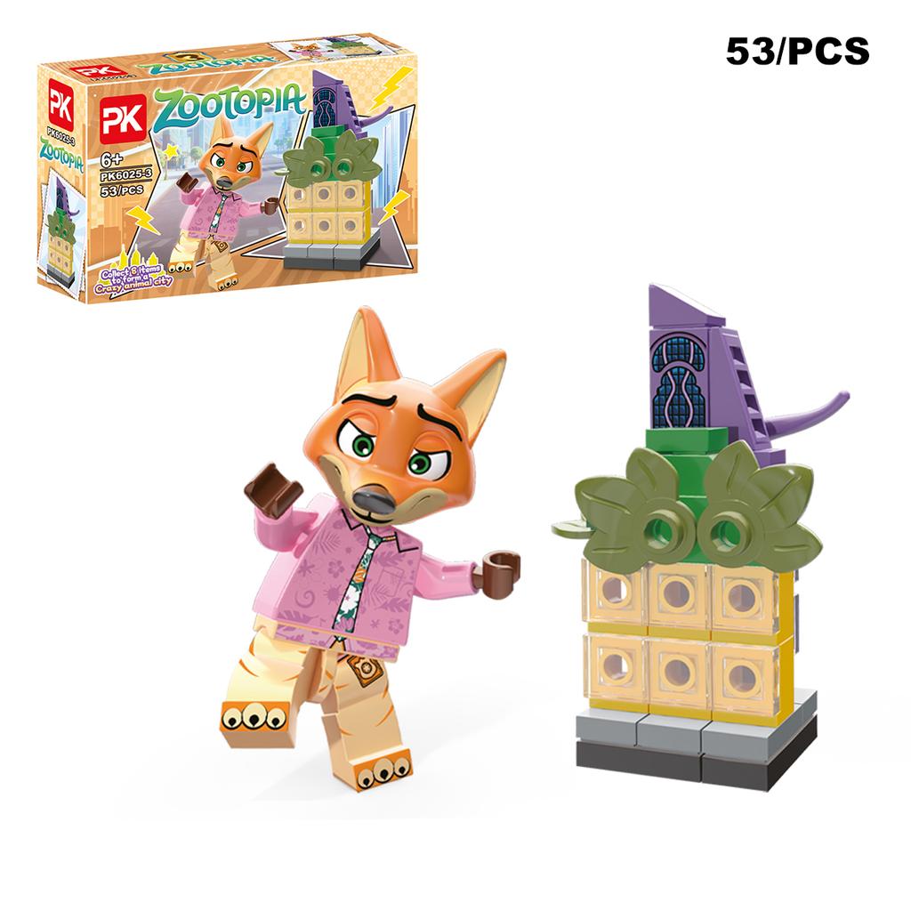 non-toxic Zootopia 2 Building Blocks Anime Figures Judy Nick Chief Bogo Cartoon Figrues Bricks Children's Assembly Toys Model