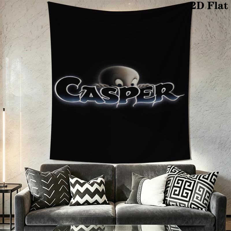 Casper Wall Tapestry Aesthetic Wall Hanging Printed Fabric Blanket Decorative Tapestries for Bedroom Living Room Home Decor