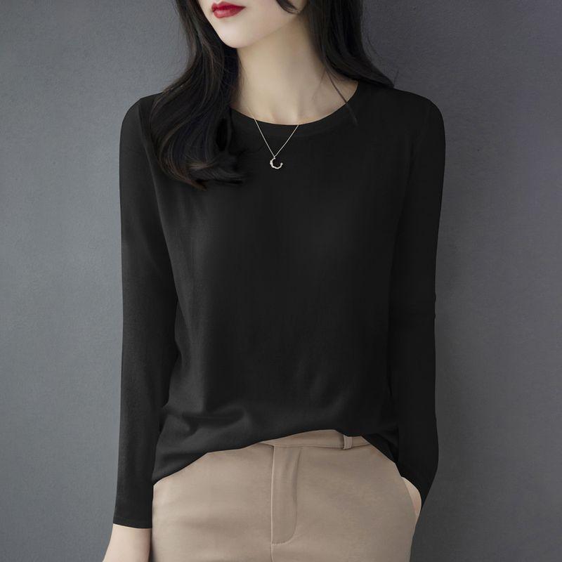 

Блузка-майка с круглым вырезом, классная и шикарная, вязаная, для ношения под одеждой Black L