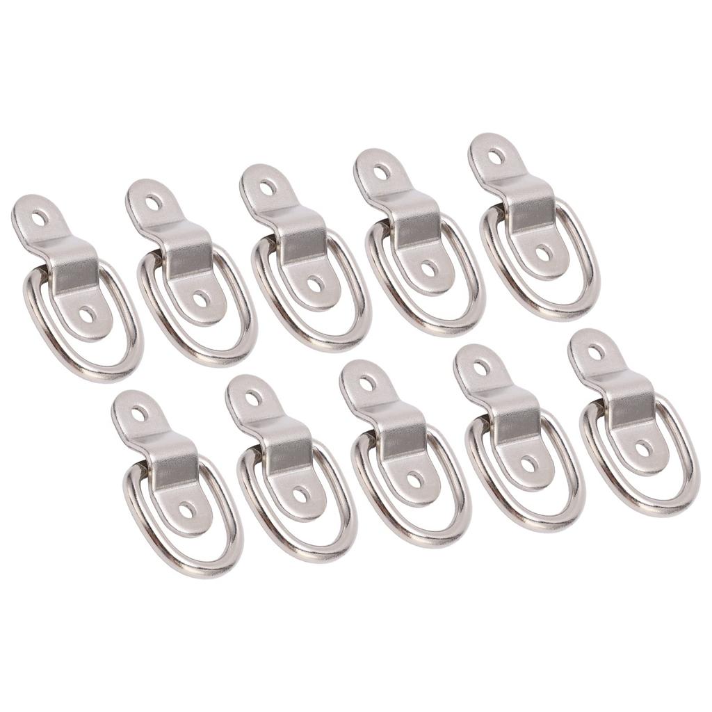 Set of 10 D-Ring Tie Downs, KIMISS Iron Tie Down Anchors Multi-functional High Strength