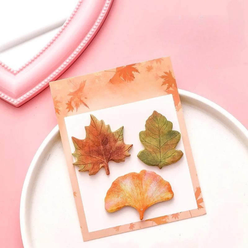 Имитация Листьев Комбинация Заметок Креативные Стикеры для Сообщений Студенческие Канцелярские Принадлежности Учебные Принадлежности Офисные Канцелярские Принадлежности
