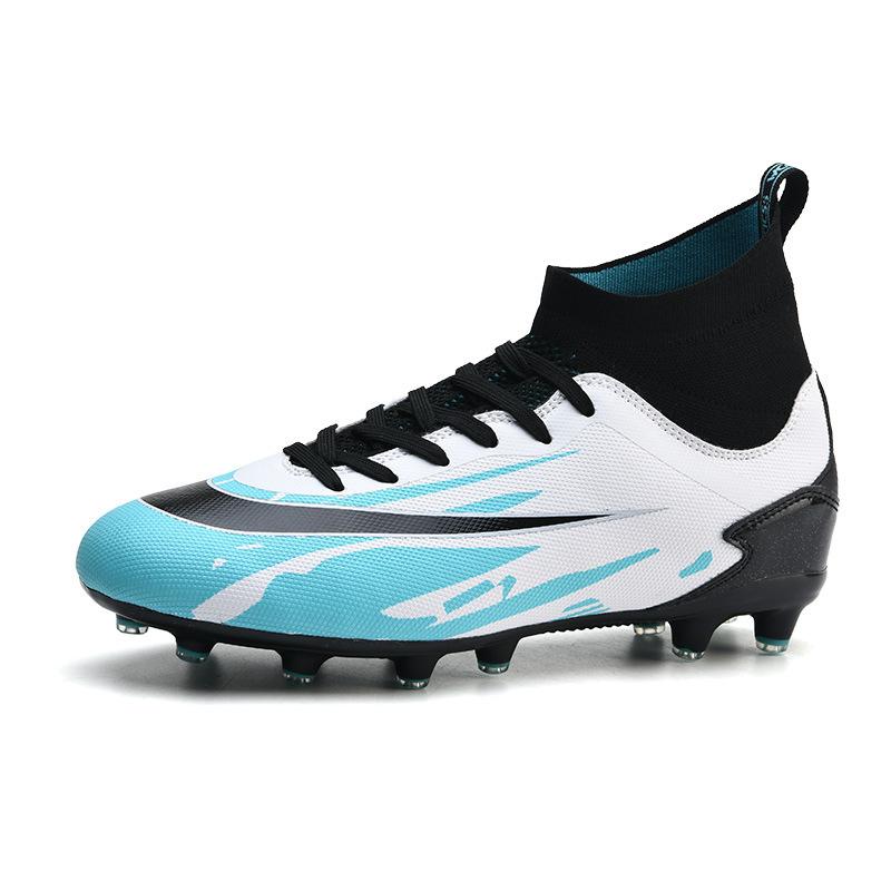 New Spring and Summer High-top Socks Football Shoes Fashion Long Nail Sneakers Hard-soled Nail Shoes Men's and Women's Sports Shoes