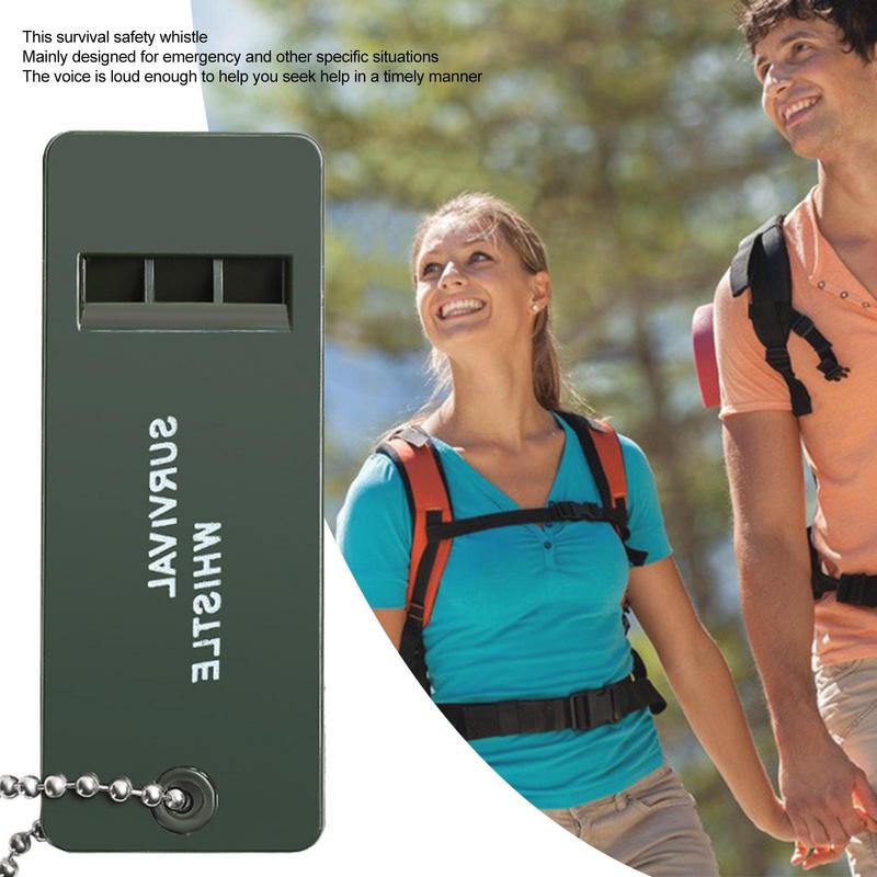 3 Holes High Decibel Whistle Outdoor Camping Whistle 3-Frequency Emergency Survival Whistle With Keychain Outdoor Survival Tools