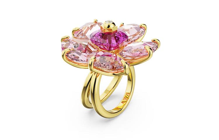 Swarovski Florere Faux Crystal, Gold Tone