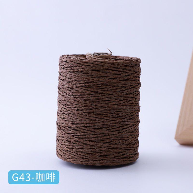 150g Baumwoll-Raffiagarn Natur zum Handstricken Häkeln Sommer Strohhüte Sandalen Haken Taschen Papiergrasfaden 1 Knäuel\=280M