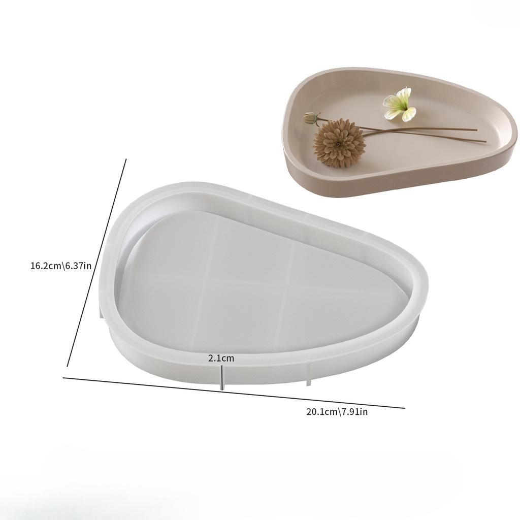 DIY Resin Mold, Aromatherapy Gypsum Mold, Cement Storage Tray, Round, Triangular, Dish Tray Ornaments, Silicone Mold