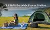 IEE P1800 1800W Portable Power Station, 1024Wh LiFePO4 Battery Solar Generator, 11 Output Ports, 1.2 Hours Fast Charging, App Control