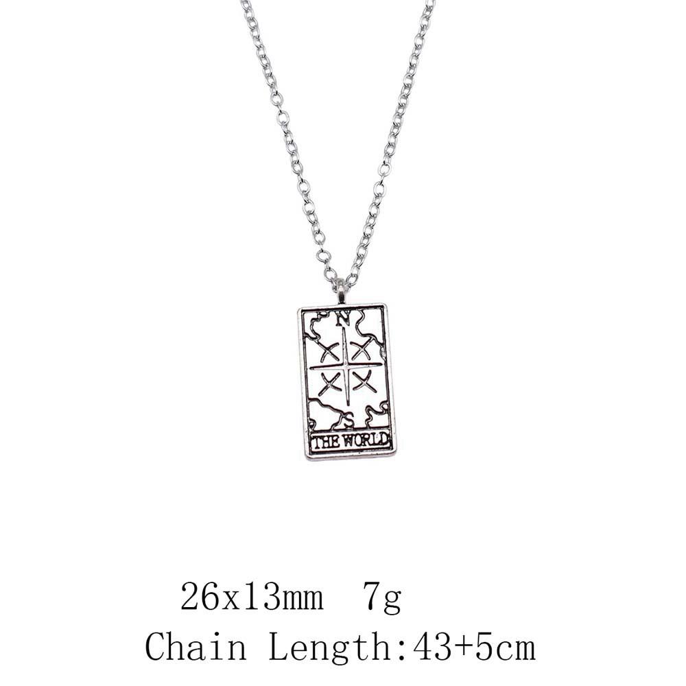 2025 Trend Chain Necklace Men Best Friendship Encouragement Tags Tarot Necklace On The Neck 43cm Chain Ornaments For Home Pendants And Necklaces