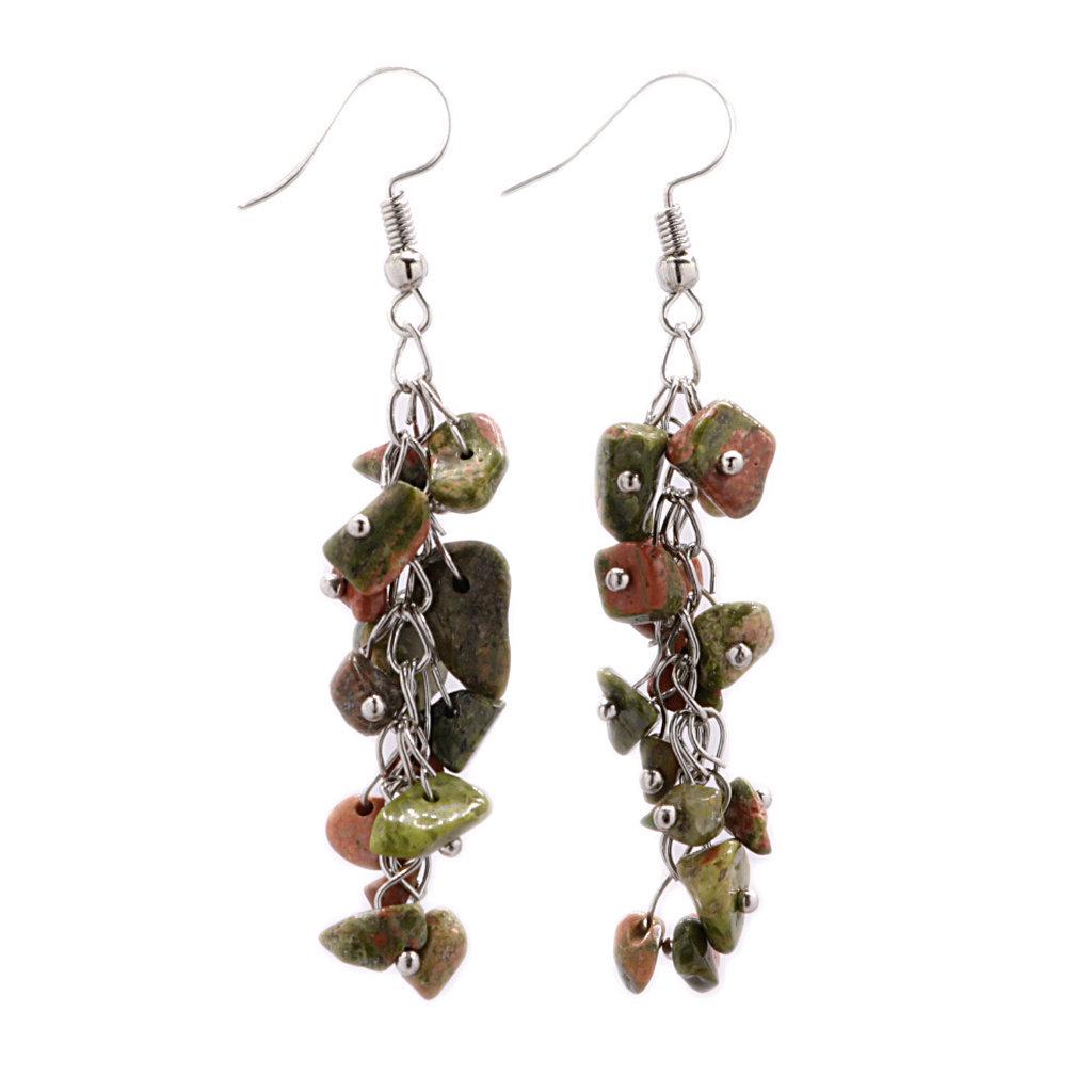 Handmade Crystal Irregular Chip Dangle Earrings with Alloy Hooks for Women – Multiple Styles