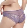 Women Sexy French Low Waist Plus Size Lace Cotton Crotch Triangle Panty