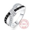 100% 925 Sterlingsilber Schmuck Vintage Lila Kristall Paar Hochzeits Silberringe für Damen Herren Mode Silberring Schmuck