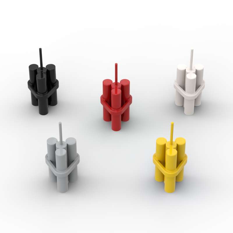 Interesting Toys Unisex Kids Moc 10Pcs 64728 Utensil Dynamite Building Blocks Kit Sticks Bundle Figures Handheld Brick Particle Toys Children Birthday Gifts