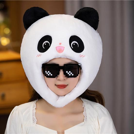 Plüschhut, PP-Baumwolle gefüllt, elastisch, weich, warm, für den Winter, Cosplay, Tierform, Kopfbedeckung