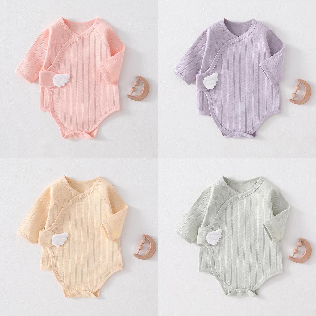 Baby Cotton Romper With Air Layer For Newborns Safe Breathable Infant One Piece For Spring Autumn