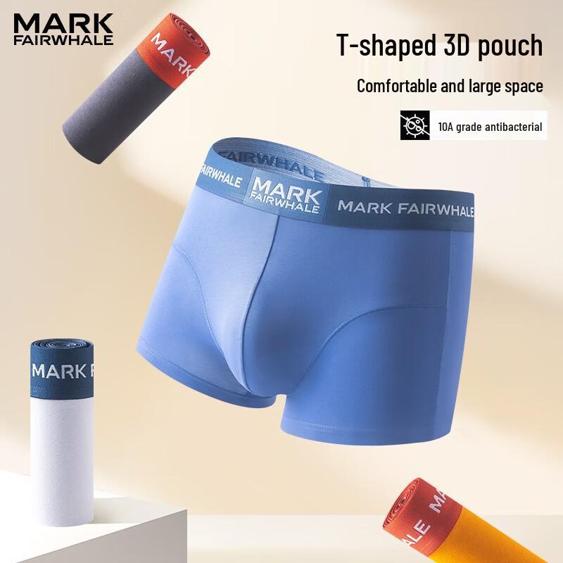 Mark Fairwhale Men's 10A Antibacterial Pure Cotton Boxer Briefs