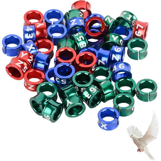 Open Bird Ring Bird Leg Bands Rings Open Bird Leg Rings Aluminum Split Bird Leg Rings Ldentifying Pigeons Training Rings Hibiscus Birds, Parrots, 4.7