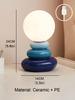 LED Pink/blue/orangr/green/white Lampshade Mood Lighting Table lamp,Bedroom Bedside Lamp,Night Light,Nordic Desk Decorating Item