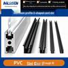 Bande de finition de bordure d'angle en U en aluminium pour fixation de verre